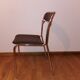 Paire de chaises vintage métal chromé