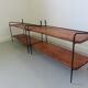 Scandinavian wood and metal shelf 60s 70s