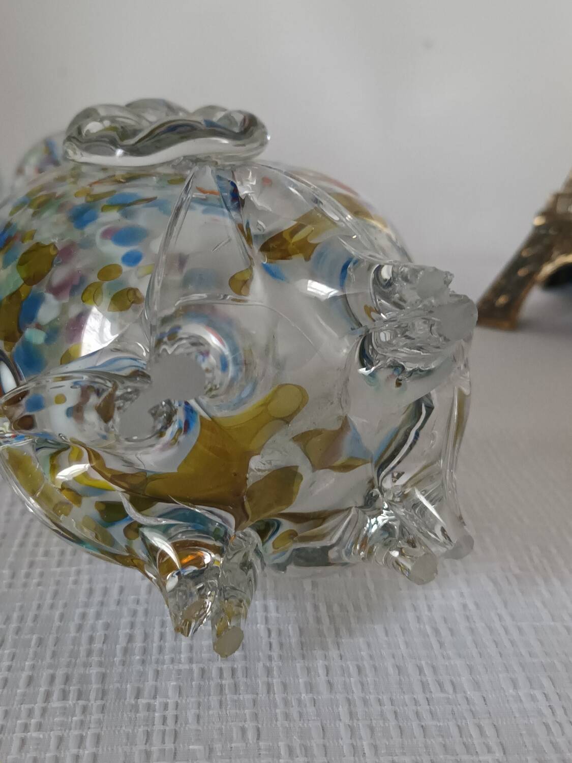 Vase d'art marmoréen vintage