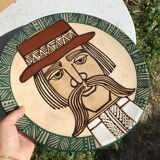 Large decorative dish Monsieur Mustache