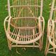 Lot de 2 fauteuils vintage forme corbeille en rotin je