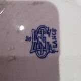 Rare gien earthenware plate couronne armoireries 19th century