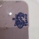 Rare gien earthenware plate couronne armoireries 19th century