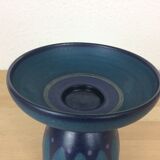 Bougeoir céramique bleu vintage