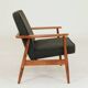 Mid Century Lounge Chair by M. Zieliński, Poland 1960, Olive Wool