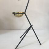 1950 metal and brass ashtray