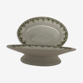 A serving dish and a compotier Moulin des Wolves et Hamage, Violetta