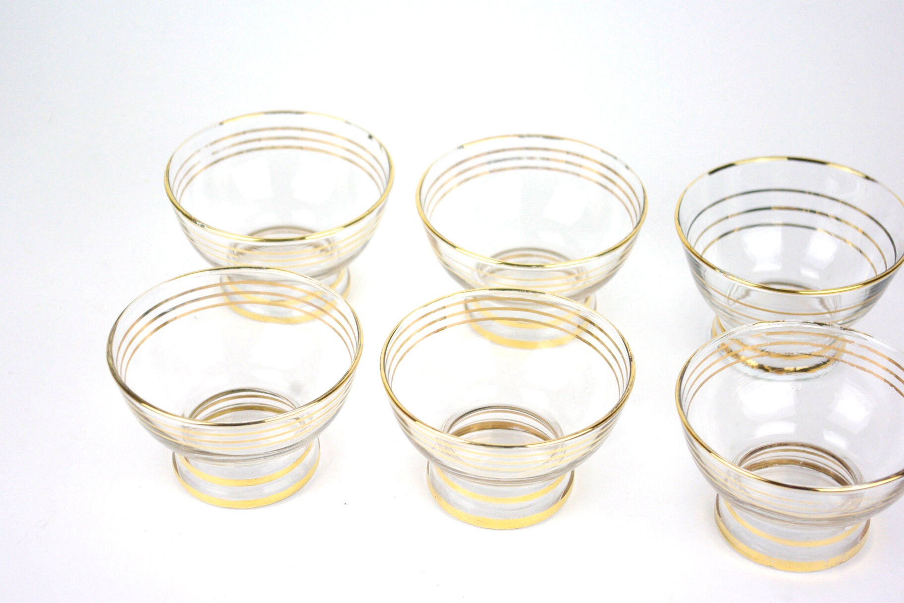 Lot De 6 Coupelles à Dessert Kadax Avec Pied - Verres à Glace 300ml Design Fleuri Pour Entrées Et Fruits