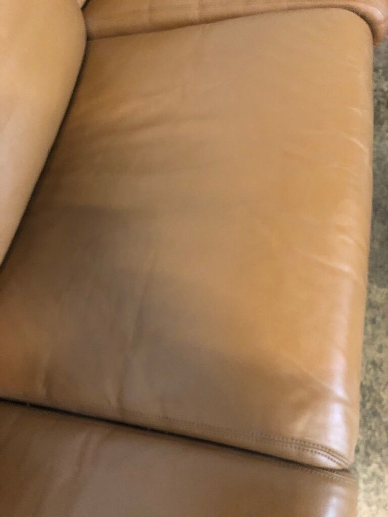 Vintage leather living room set by Edelhard Harlis for Mobilier International, California 1955