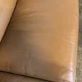 Vintage leather living room set by Edelhard Harlis for Mobilier International, California 1955