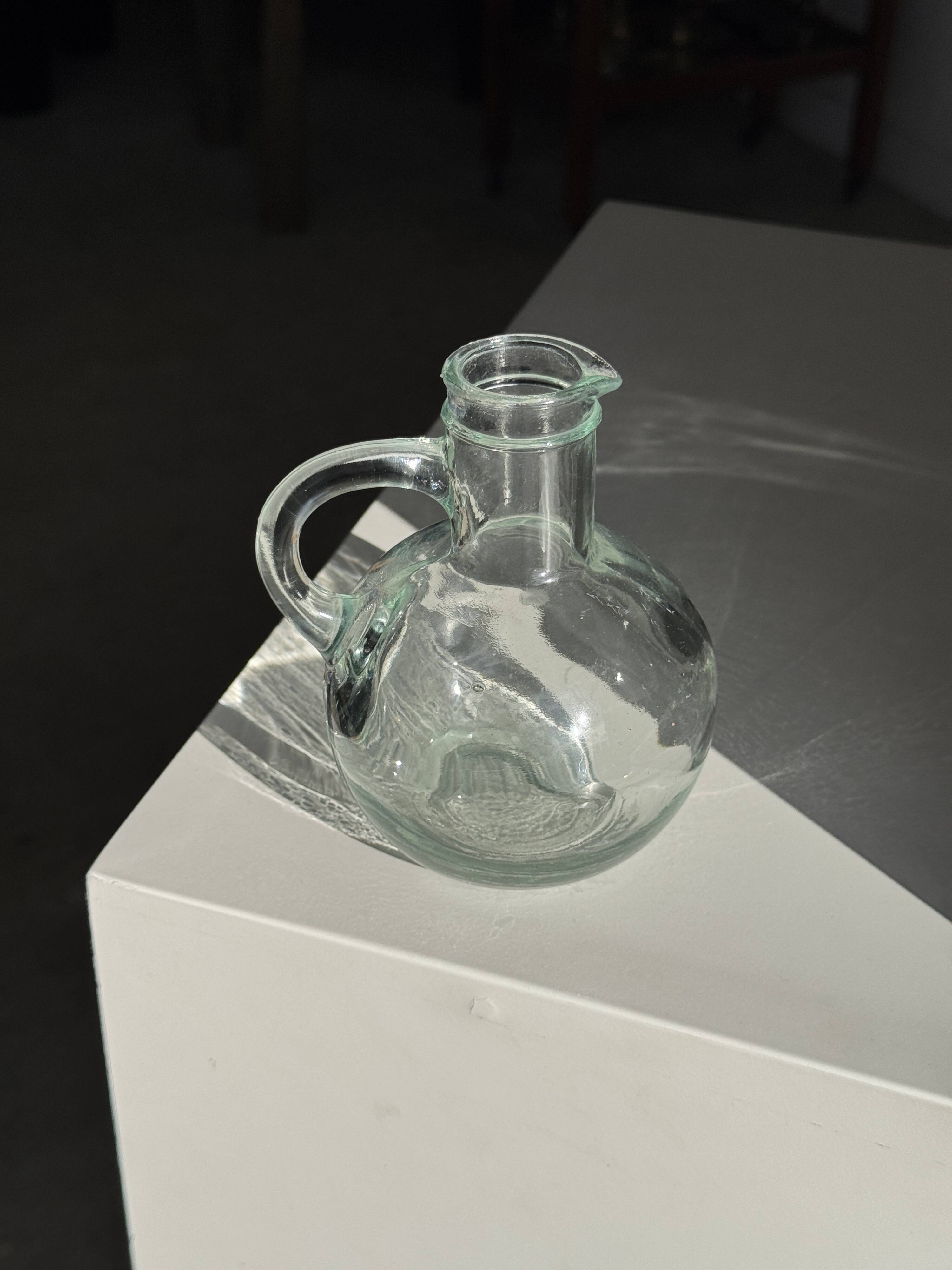 Mini round glass carafe D9 H14.5