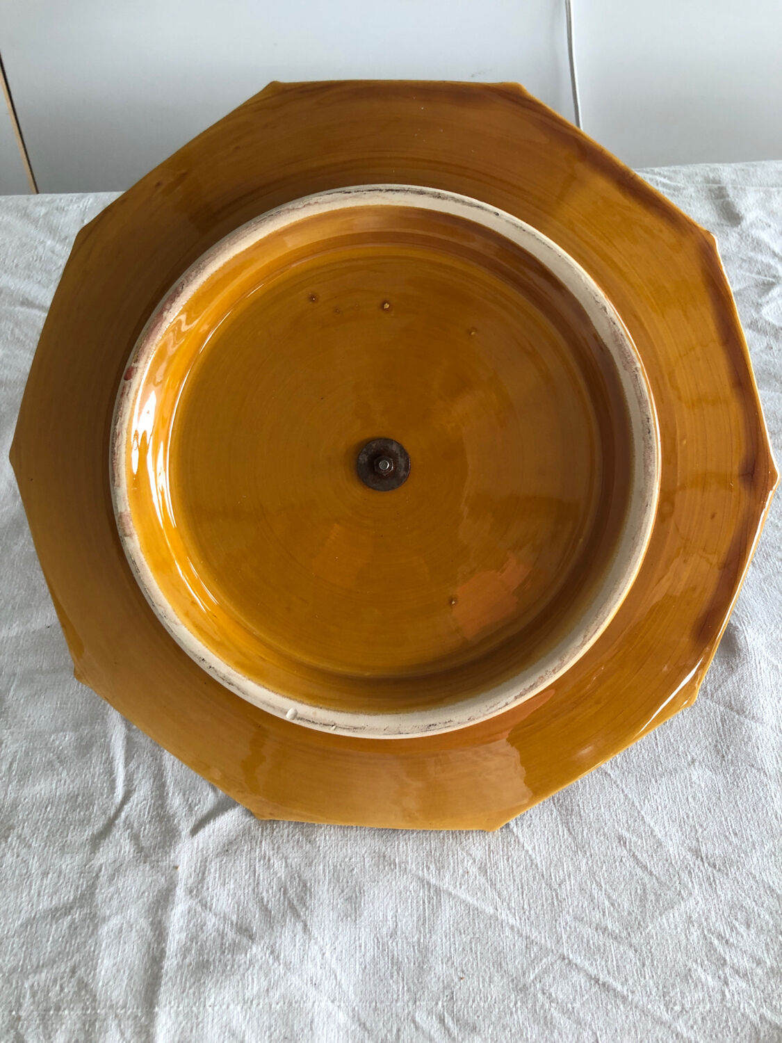 Vintage ceramic cheese or dessert platter