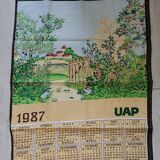Torchon calendrier 1987 - vintage