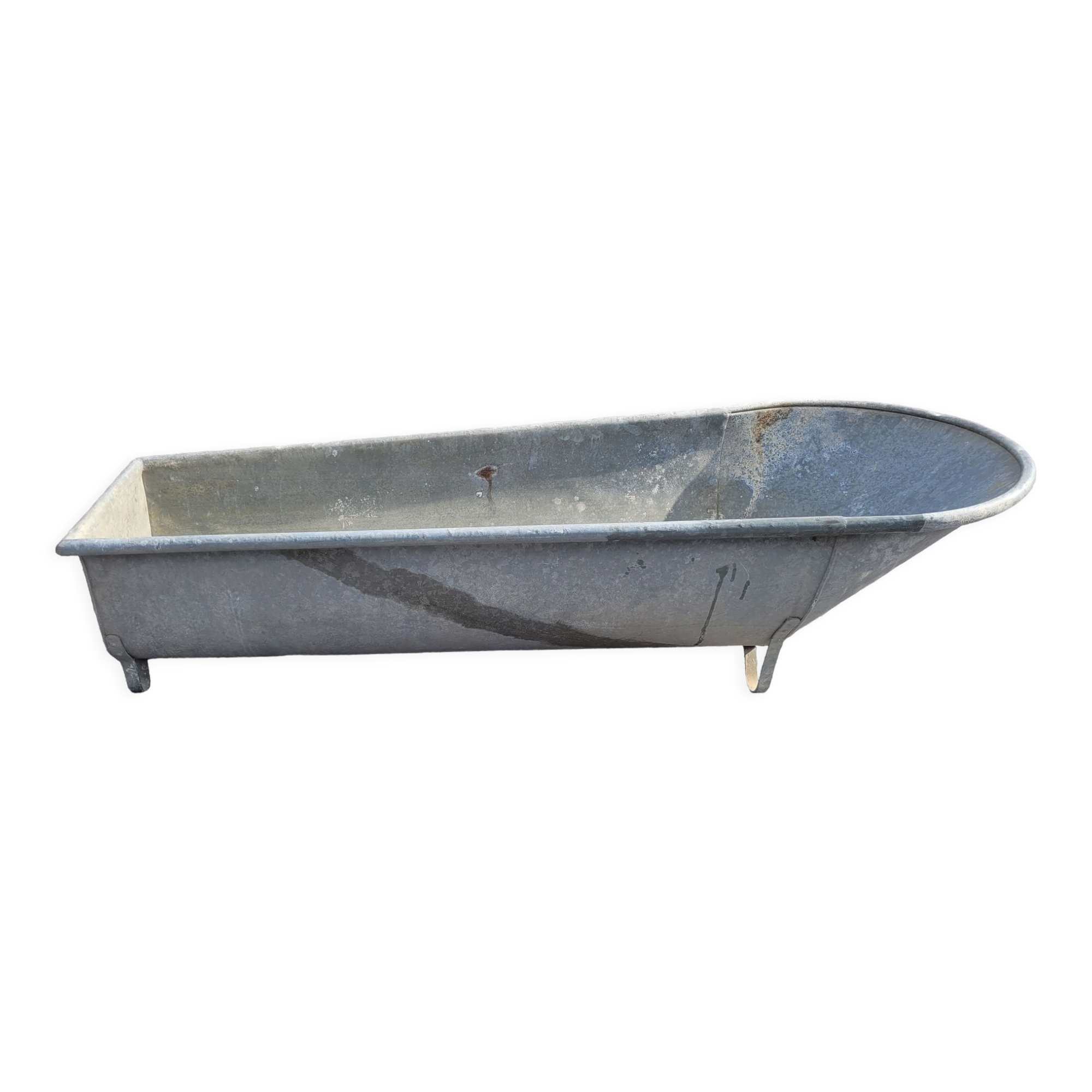 Baignoire en zinc ancienne