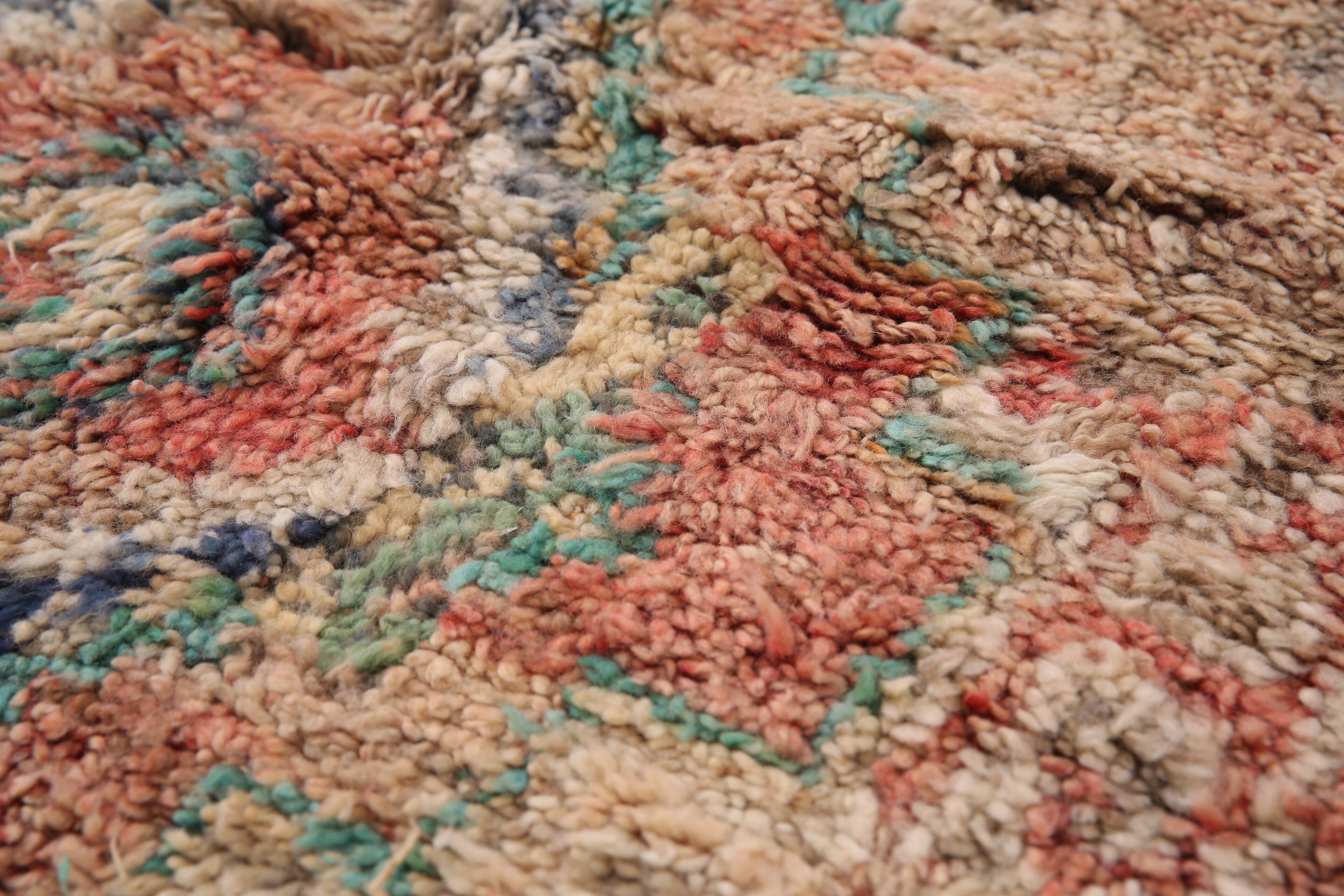 Peach Vintage Moroccan Rug 178 x 271 cm - Berber Wool Rug - Handmade Rug