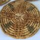 6 braided wicker glass bottoms