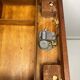 Small antique Italian inlaid table with Swiss music box.