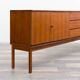 1960s walnut enfilade, designed with clean lines, restored.