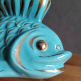 Fish Turquoise Vase 1950 Paby
