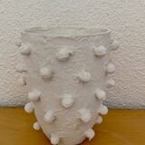 White revamped vintage vase