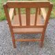 Scandinavian armchair of the 50s in cherry tree sitting in rope