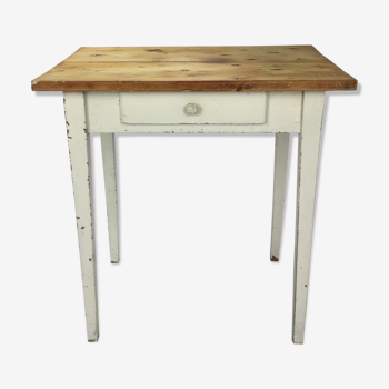 Small farm table with white drawer
