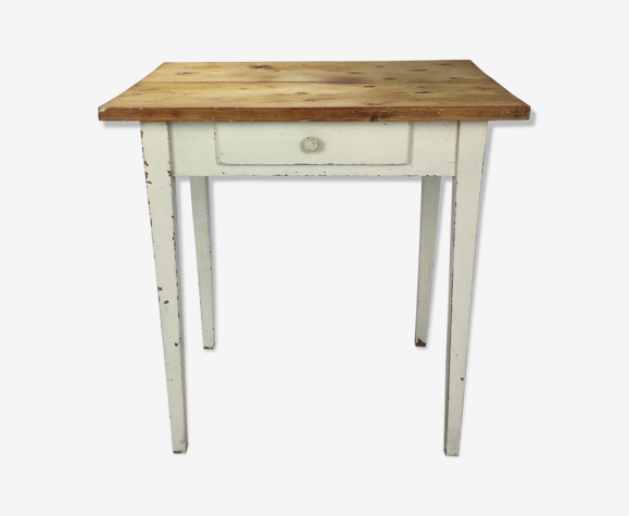 Farm Table With White Drawer Selency, Small Farm Table