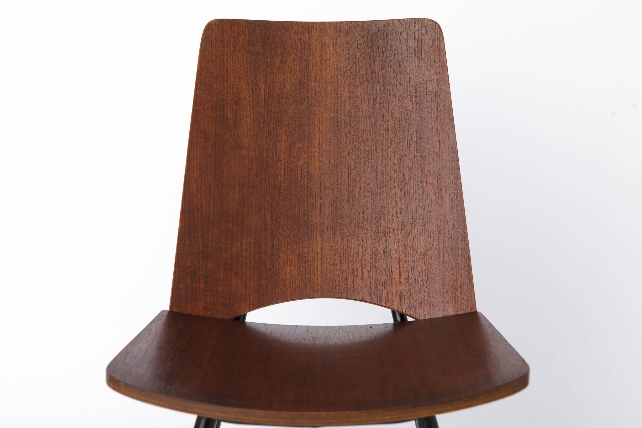 Mid Century Danish Chair 1950s Teak Plywood Chair, Scandinavian Vintage
