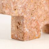 Set of 4 rhino sculptures in travertine by Fratelli Mannelli, 1970s