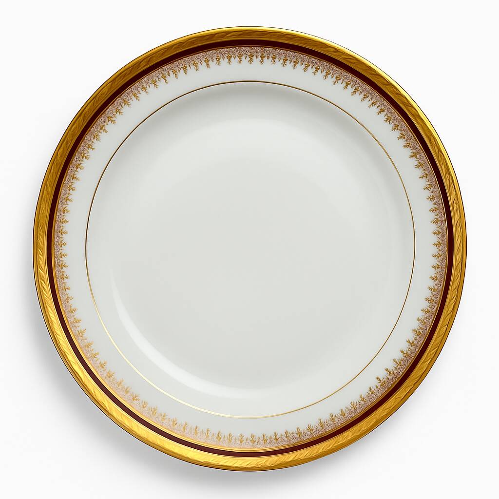 Limoges Dinner Service – 54 pieces – Red and Gold Decor
