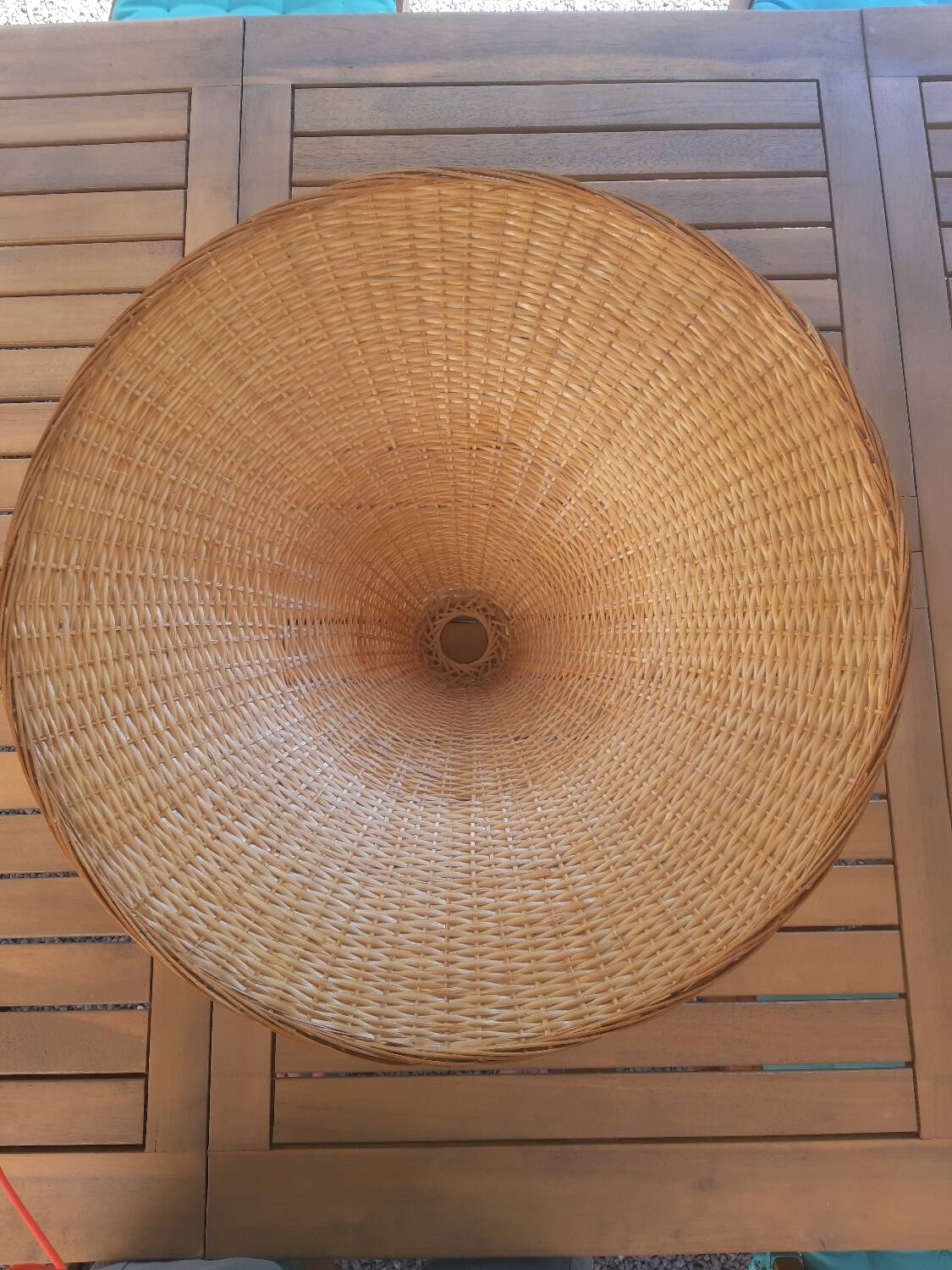 Wicker lampshade