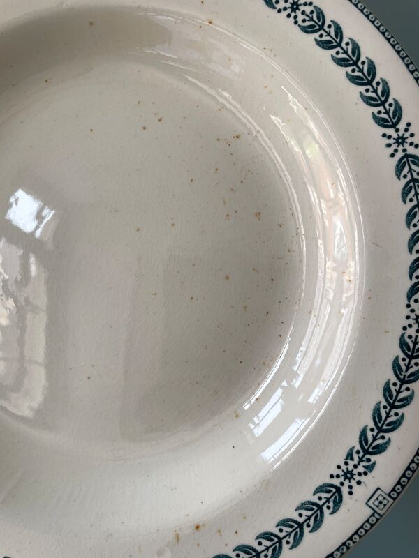 Lot de 11 assiettes creuses Terre de Fer, Service Condé, Salins