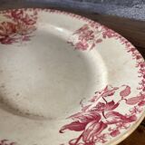 Ancien plat ovale terre de fer Bordeaux