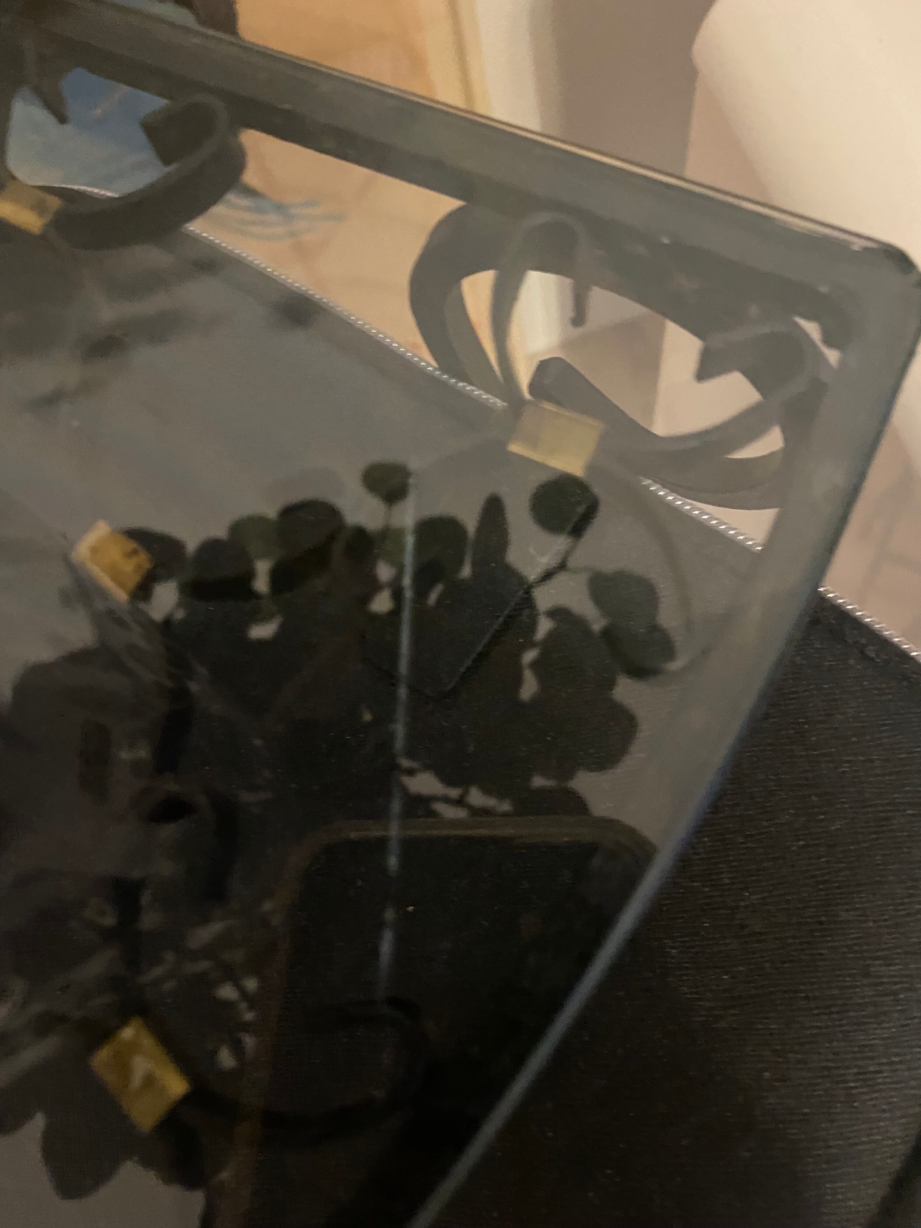 Vintage wrought iron corner shelf