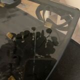 Etagère d'angle en fer forgé vintage
