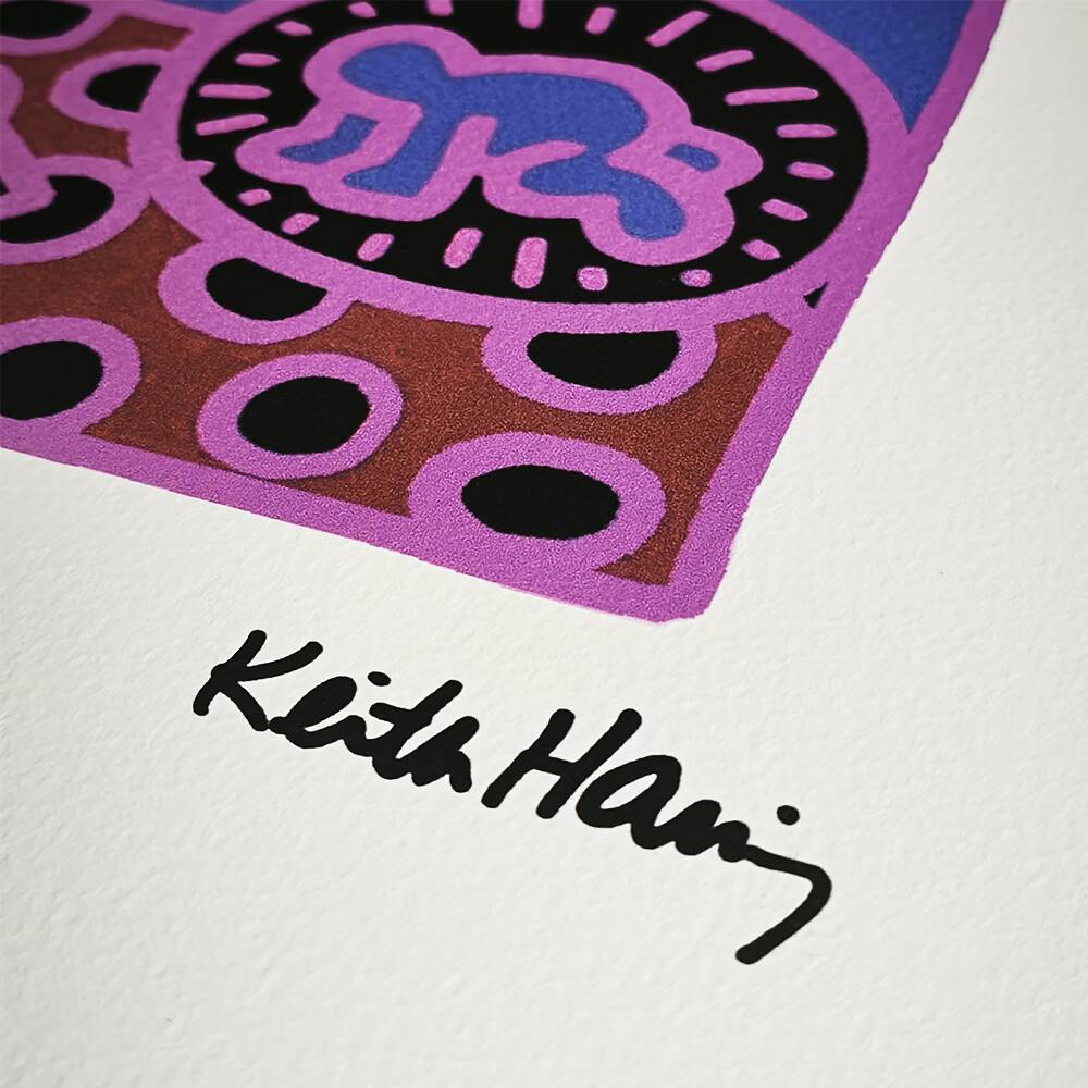 1990s Keith Haring Limited Edition Lithograph Numbered in Pencil.