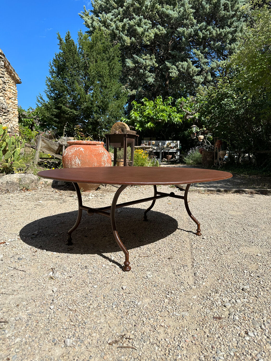 Handcrafted wrought iron coffee table