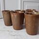 Set of 6 glasses in stoneware Digoin Sarreguemines 70s