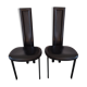 Pair of chairs Alice Giorgio Cattelan black leather