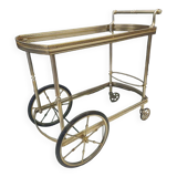 Vintage trolley in gilded and silvered bronze