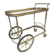 Vintage trolley in gilded and silvered bronze