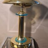 Lampe chrome et or 1980