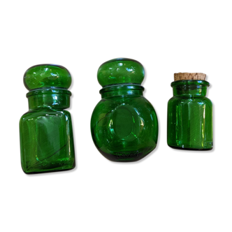 Trio of vintage Lever jars
