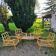 4 fauteuils en bambou et table basse vintage