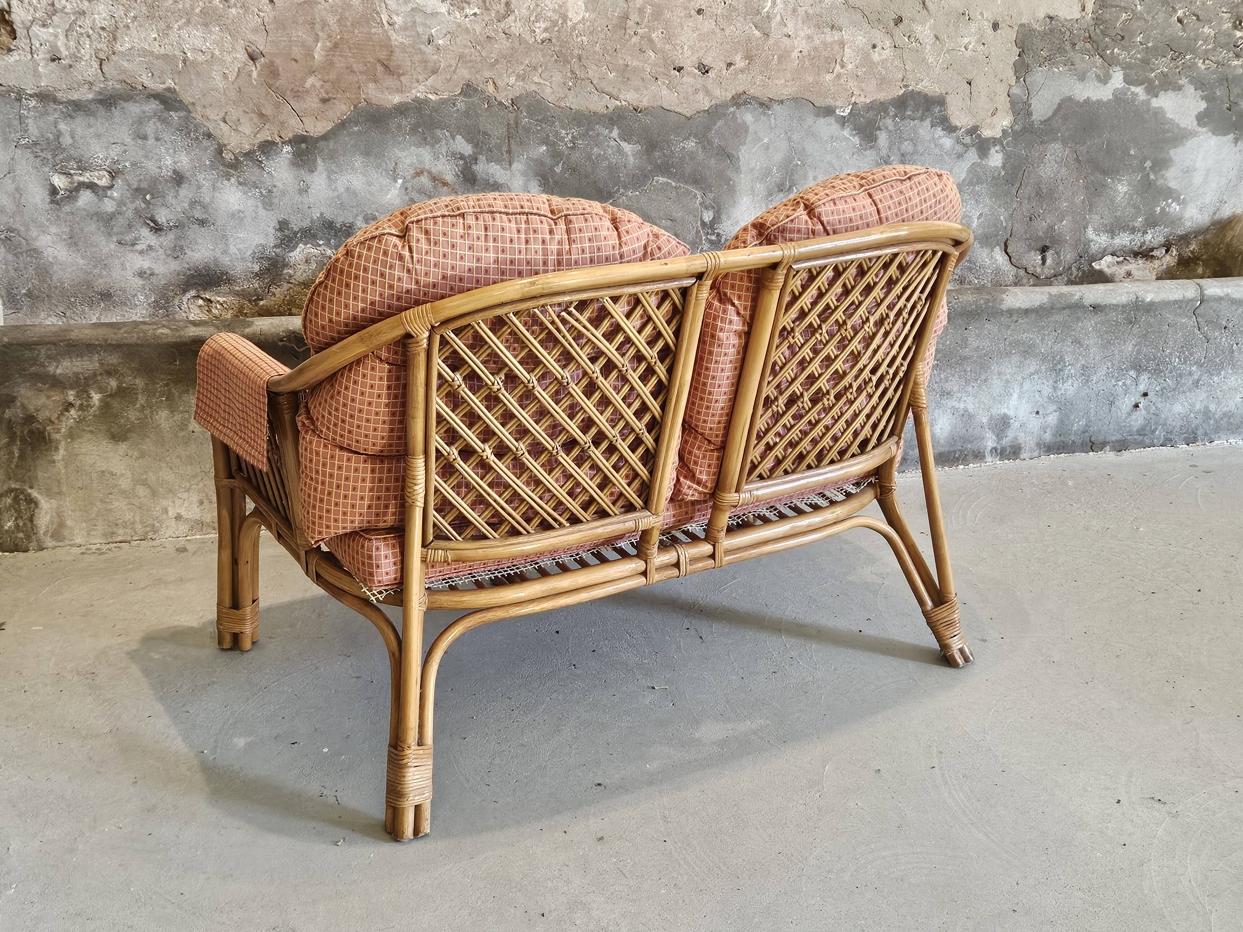 Italian wicker sofa