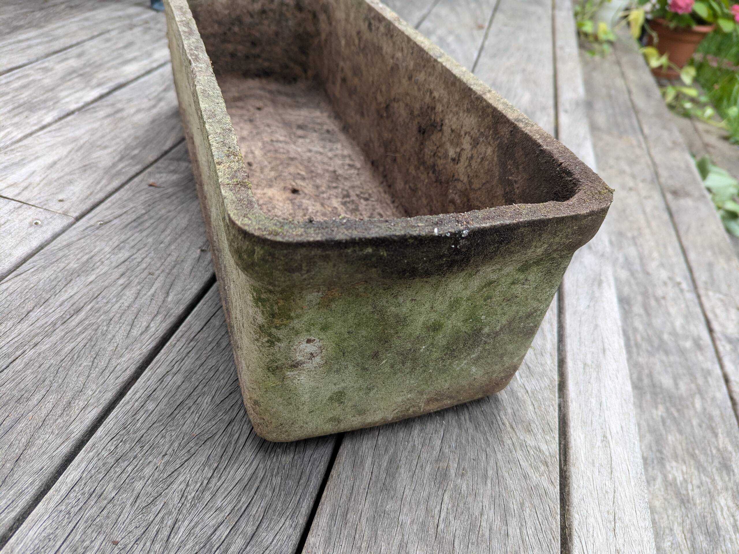 Old fibrecement planter in Eternit style.