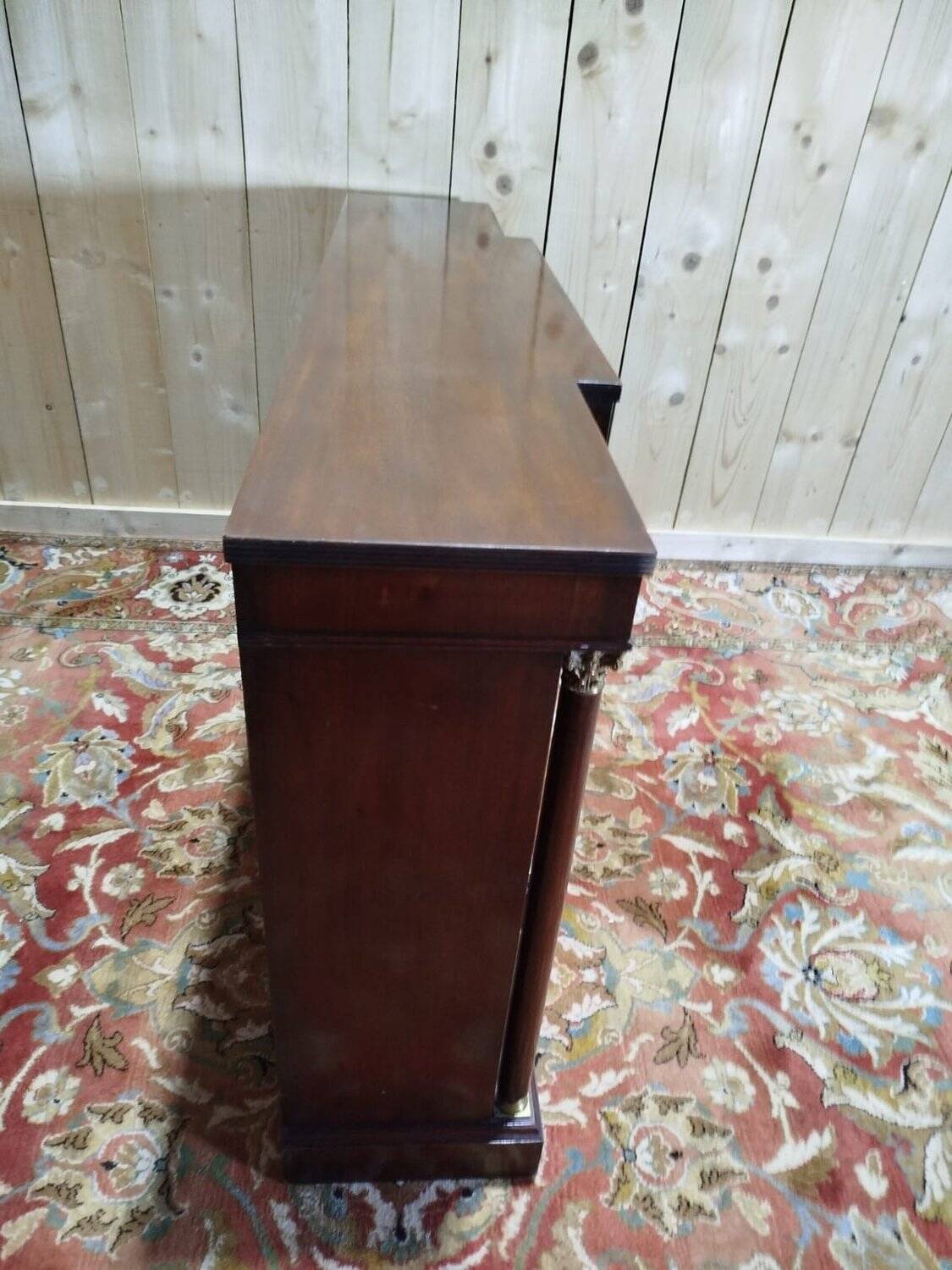 Bibus - Low Empire-style mahogany shelf/bookcase