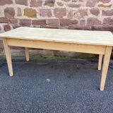 grande table de ferme 175 cm en sapin 1900 brasserie bois naturel brut