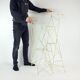 Large Mid Century Steel Plant Holder Stand, Czechoslovakia 1960s