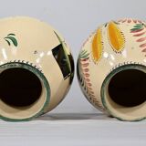 Pair of Earthenware Vases, Henriot Quimper – Mid 20th Century